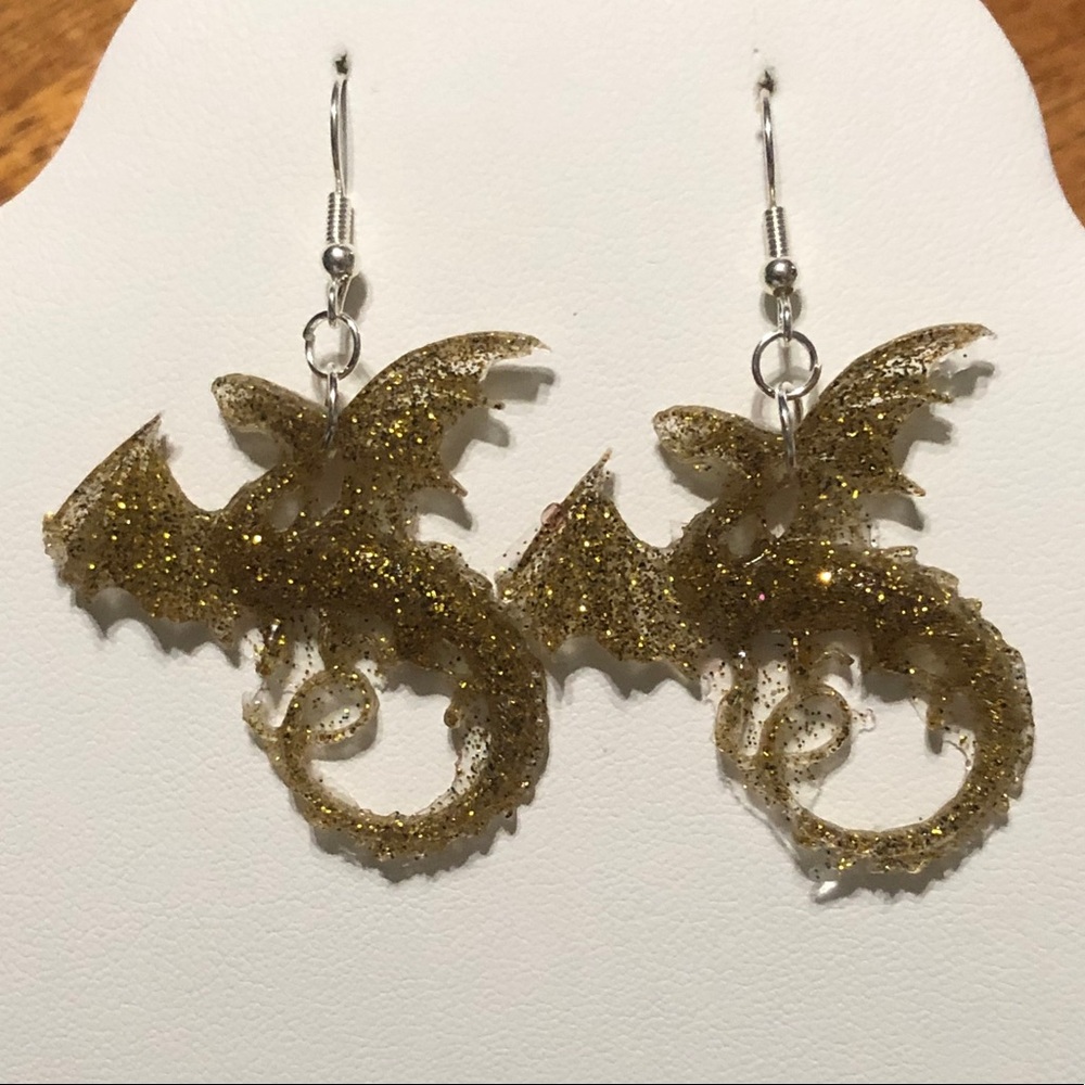 ๐ Handmade Gorgeous Dragon ๐๐ Earrings - Picture 2 of 3